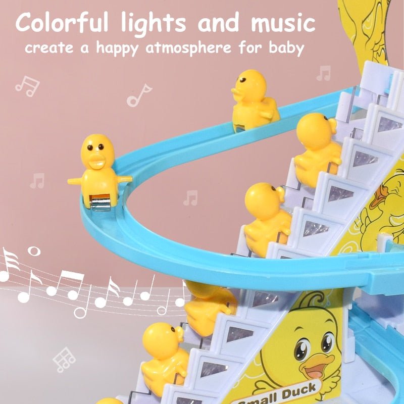 DUCK CLIMBING STAIRS MUSICAL TOY