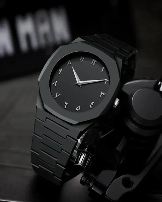 Premium Arabic Aura Black Dial Watch