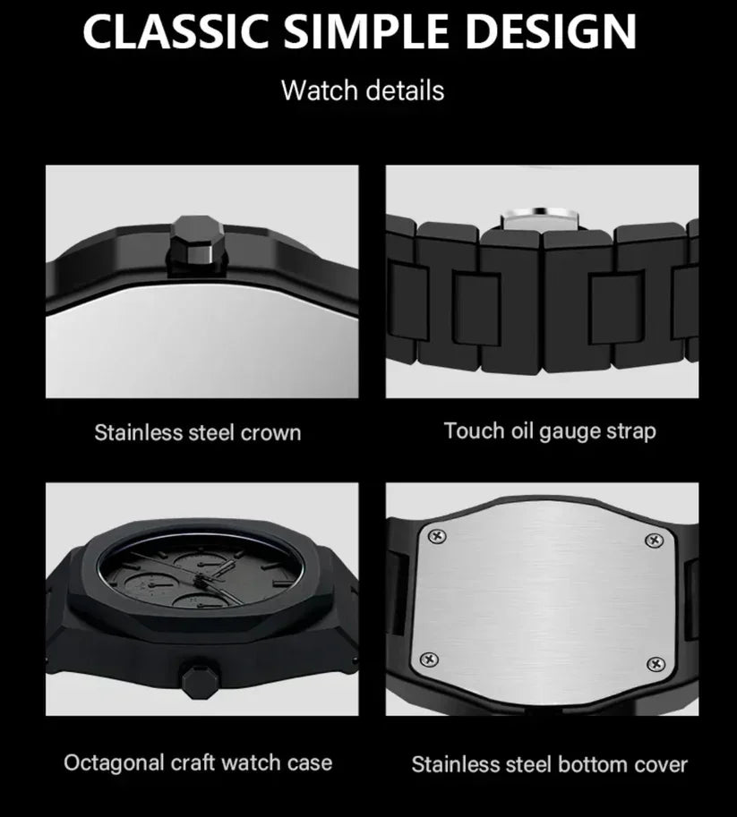 Premium Arabic Aura Black Dial Watch