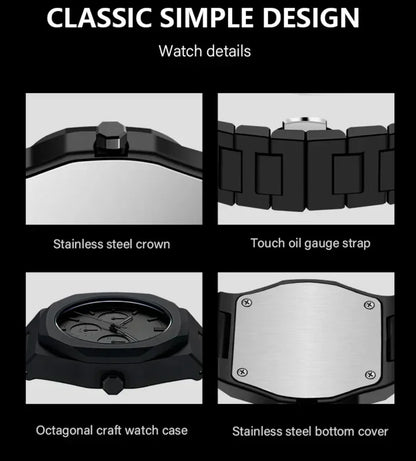 Premium Arabic Aura Black Dial Watch