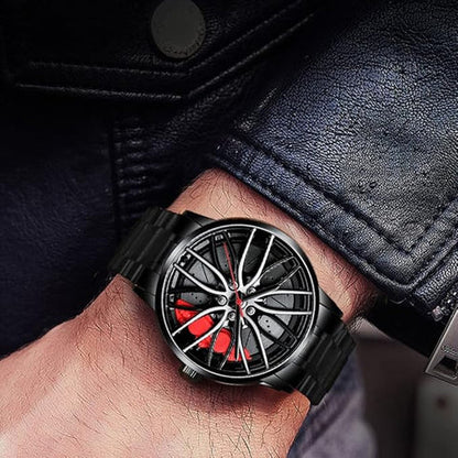 Stainless Steel Rotating Wheel Watch